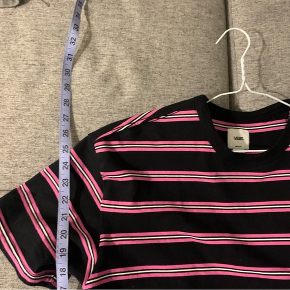 Black and pink stripped vans t-shirt. Medium. - Picture 3 of 4